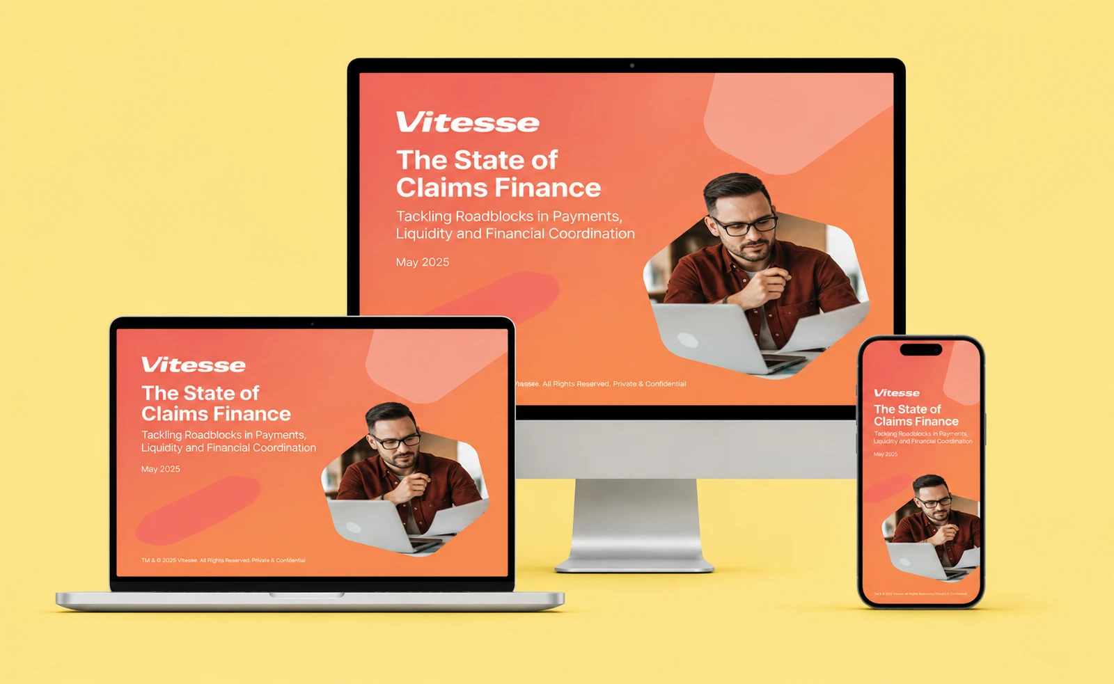Vitesse branding on desktop, laptop and mobile screens